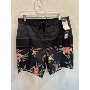 NWT- O’Neill Hyperfreak Floral Boardshorts Mens Size 32 Swim Trunks